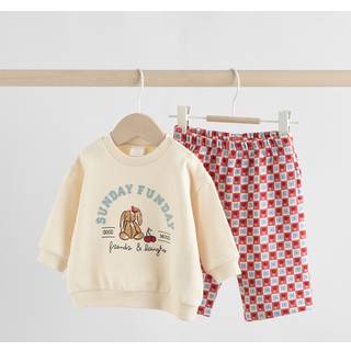 Next Ecru Baby Sweatshirt and Trousers Set 2 Piece (0mths-2yrs)