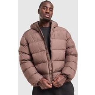 adidas Originals Tonal Hooded Puffer Jacket, Brun - XS