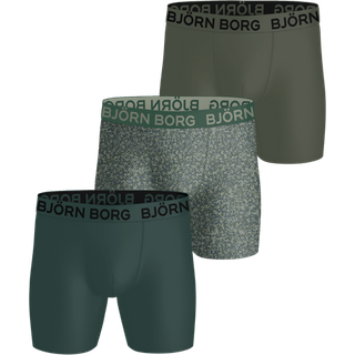 Björn Borg Sports Microfiber Boxers 3-pack Grøn, XS