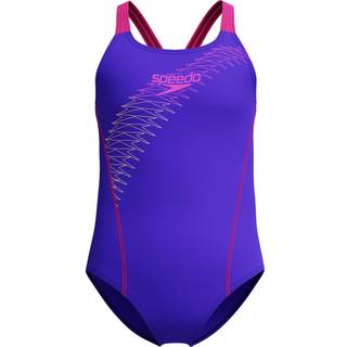 Girls Medley Logo Medalist Swimsuit Purple/Pink