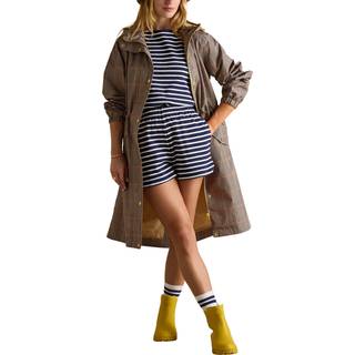 Joules Joules Holkham vandtæt regnfrakke, der kan pakkes sammen med hætte