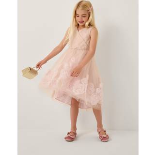 Monsoon Monsoon Pink Glinda Appliqué Glitter Party Dress - 98104cm