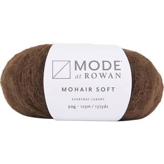 Mode at Rowan Mohair Soft 10202 Chocolate Materiale: 60% mohair, 40% uld Vægt/længde: 50 g = ca 125 meter Anbefalede pinde: 5.50 mm Strikkefasthed: 10 cm x 10 cm = 16 m x 20 p Vask: Håndvask / Må ikke tørretumbles eller stryges.