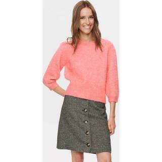 NÜMPH - Nusuri Brushed Ss Pullover - Pink Lemonade - S - Lyserød - Knit
