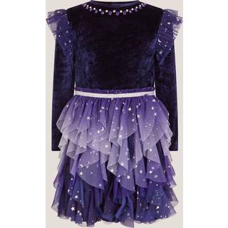Monsoon Monsoon Cosmic Velour Langærmet Discokjole - 166168cm