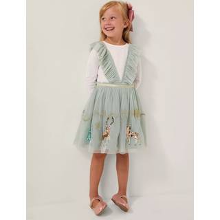 Monsoon Monsoon Green Enchanted Tulle Ruffle Christmas Dress - 110116cm