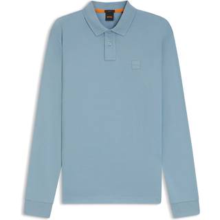 BOSS Passerby Long Sleeve Polo Shirt in Light Pastel Blue I BOSS I Norton Barrie - L