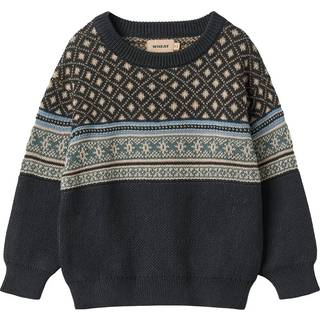 Wheat Julius Jacquard Pullover - Navy