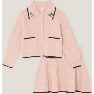 Monsoon Monsoon Sæt med cardigan og strik nederdel med sløjfekrave