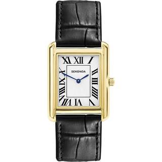 Sekonda 30270 Clement Black Leather Strap Watch - W31429