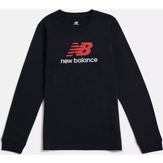 New Balance New Balance Black Jersey Stacked Logo Long Sleeve T-Shirt