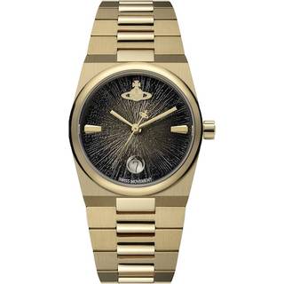 Vivienne Westwood Gold The Hoxton Black Round Dial Watch - Gold
