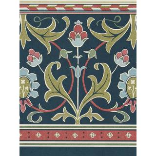 Ornamental Frieze Indigo/Thyme - MUNW217613
