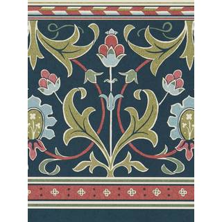 Ornamental Frieze Indigo/Thyme - MUNW217613