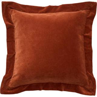 Truly Truly Burnt Orange Velvet Flange Cushion Cover