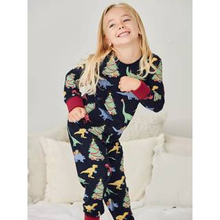 Chelsea Peers Chelsea Peers Christmas Dinosaur Print Long Pyjamas Set