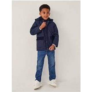 Monsoon Monsoon Blue Corduroy Collar Quilted Jacket