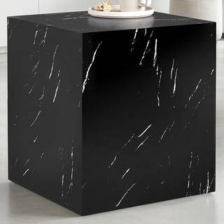 Sofabord Lasley, bæreevne 45 kg - Sort marmor-udseende,45 x 45 x 50 cm