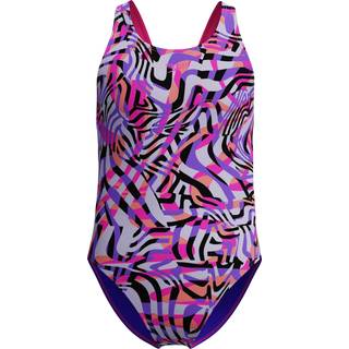 Girls Allover Leaderback Swimsuit Pink/Black