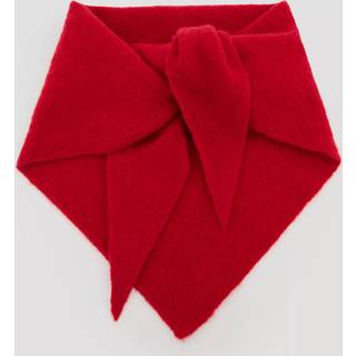 Hush Hush Red Wool Blend Triangle Scarf
