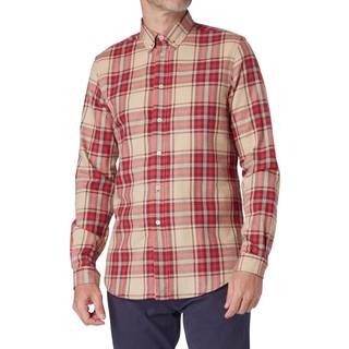 PS Paul Smith PS Paul Smith Cremefarvet Regular-Fit Ternet Flannelskjorte - stor