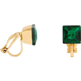Jon Richard Jon Richard Gold Plated and Emerald Clip Earrings
