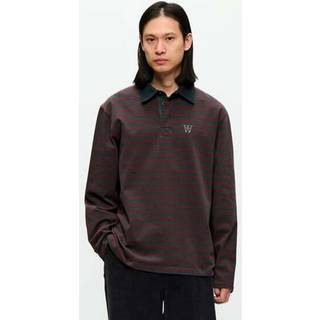 WWLandon polo - Black sand stripe - M