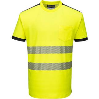 PW3 Hi-Vis t-shirt korte ærmer - Gul/Sort (Størrelse: M)