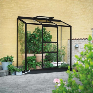 Halls Drivhus Altan 3 sort m/ 3 mm glas - F09948