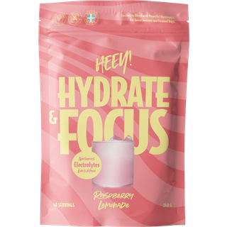 Heey! Hydrate & Focus Electrolytes - Raspberry Lemonade - 240 g.