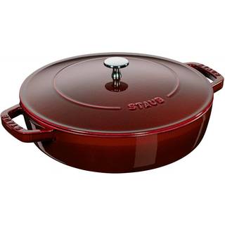 STAUB Staub Chistera sauterpande støbejern Ø24 cm Grenadine rød