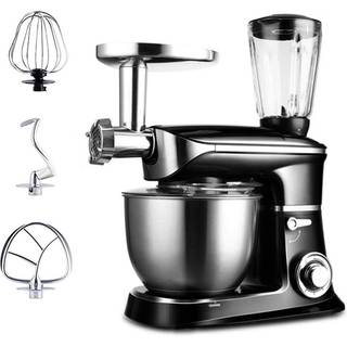 Royalty Line 3-i-1 Køkkenmaskine 1900W / 6.5L Hakker/Blender/Røre - Sort