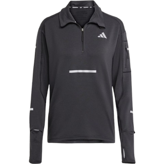 adidas adi365 Warm Half-Zip Shirt til damer - Sort løbetrøje med lynlås, ideel til træning og udendørs aktiviteter