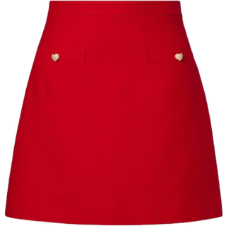 Valentino Wool and silk Crepe Couture miniskirt - red - M
