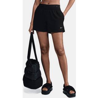 Nike Chill Terry-shorts med mellemhøj talje til kvinder (10 cm) - sort - M (EU 40-42)