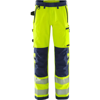 Fristads 134189 HiVis Green stretchbukser klasse 2 2645 GSTP / Arbejdsbukser Hi-Vis gul/Marine D100