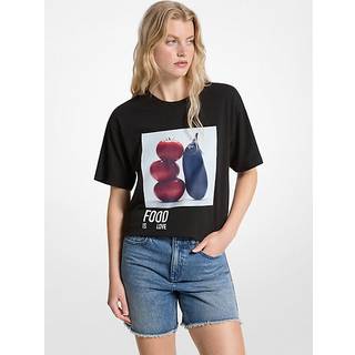 MK Watch Hunger Stop Cotton T-Shirt - Black - Michael Kors