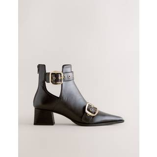 Next Chocolate Brown Forever Comfort Cut Out Buckle Detail Ankle Boots