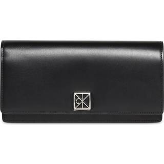 Monogram Logo Emblem Leather Bifold Wallet - Black - One Size
