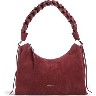 Coccinelle Boheme Suede Skuldertaske mørkerød