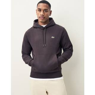 Lacoste Lacoste Chocolate Brown Logo Cotton Hoodie
