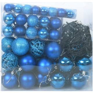 Jule Kuglesæt med 300 LED'er 120 pcs Blå Plastik