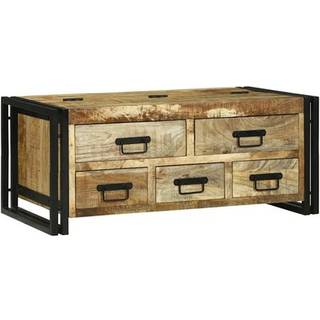 Sofabord med skuffe Brun 90 x 50 x 38 cm Massivt ru mangotræ