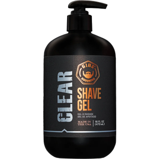 GIBS Grooming Clear Shave Gel 16 oz med pumpe Fugtgivende barberingsgel med Shea Butter Aloe og Havreolie.