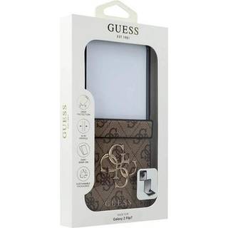 Samsung Galaxy Z Flip7 Guess 4G Big Metal Logo Hybrid Cover - Brun