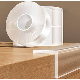 3Pak Baby Proofing Edge Protector til Baby 1,57 tommer x 9,84 ft Klar kantbeskytter Strip Skarp kantindpakningsdksel Tape Hjrnekofangere til m