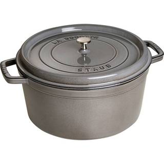 Staub Rund Gryde 30 cm 8,35 liter Grafitgrå