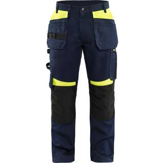 Blåkläder 1555 Håndværker Buks / Håndværker Arbejdsbuks - D108 - Sort/High Vis Gul