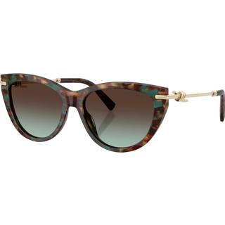 Tiffany Kvinde TF4253 84425D Solbriller Acetat Skildpadde Brun Cat Eye Normal Nuanceret