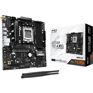 ASRock A620AM PRO-A WiFi Bundkort - AMD A620A - AMD AM5 socket - DDR5 RAM - Micro-ATX